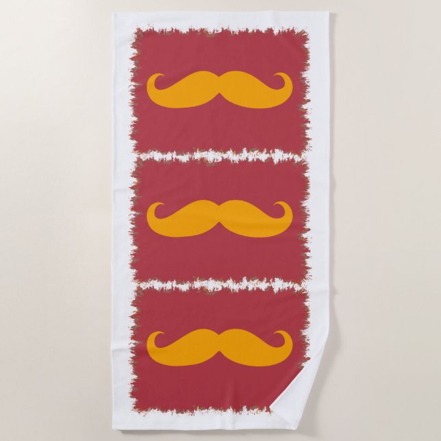 Toalla De Playa Funny Mustache (Anverso)