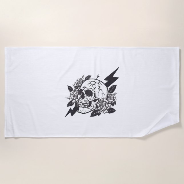 Toalla De Playa Funny Skull Lover (Anverso)