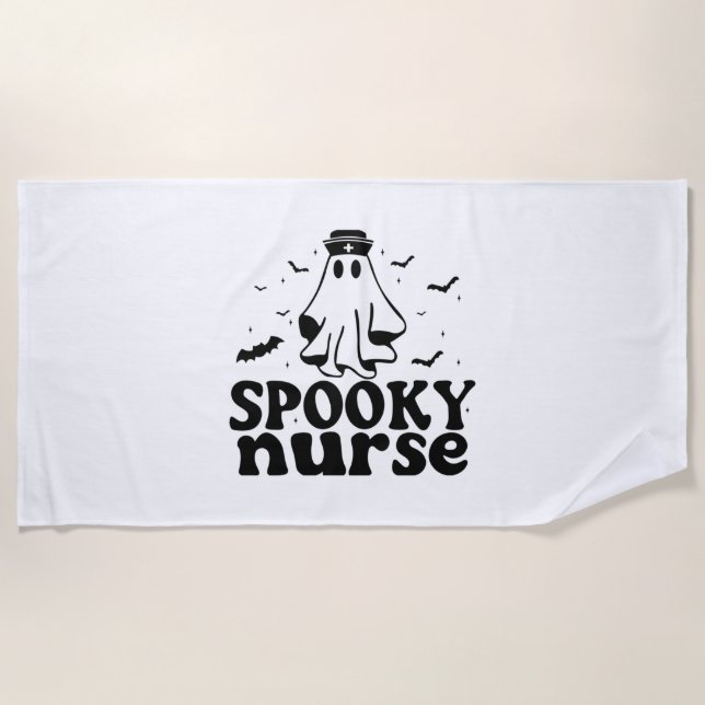 Toalla De Playa Funny Spooky Nurse (Anverso)