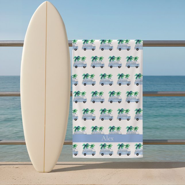 Toalla De Playa Furgoneta de surf desaparecida  (Gone Surfing Beach Towel)