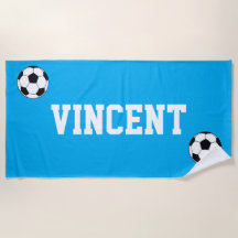Fútbol Azul Niños Nombre Personalizado