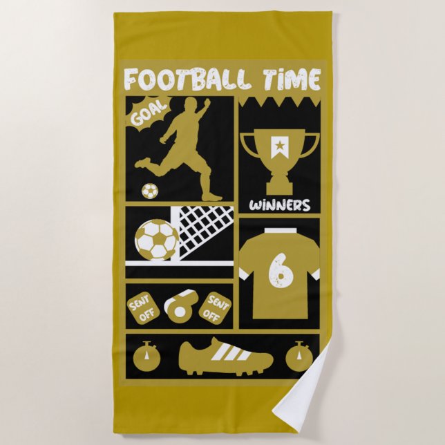 Toalla De Playa Fútbol británico (Anverso)