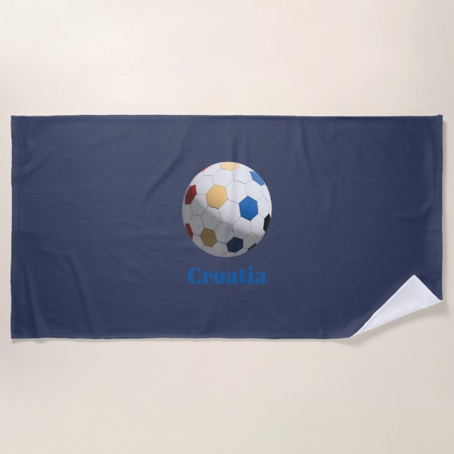 Toalla De Playa Fútbol Croacia (Anverso)