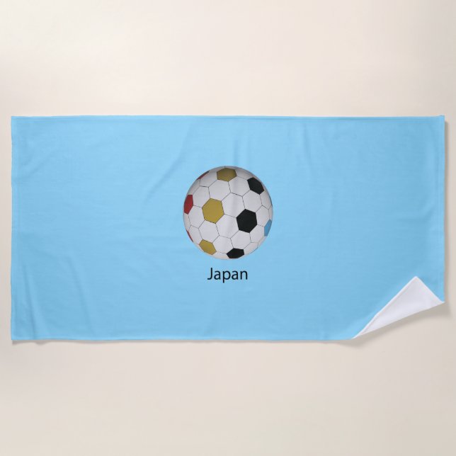 Toalla De Playa Fútbol en Japón (Anverso)
