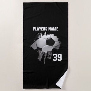 Toalla De Playa Fútbol rasgado