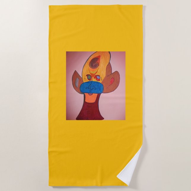 Toalla De Playa Futuristic Animal Art Beach Towel (Anverso)