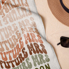 Toalla De Playa Futuro Sra. terracotta sage verde retro 60 simple