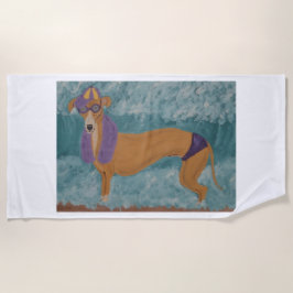 Toalla De Playa Galgo en la Playa