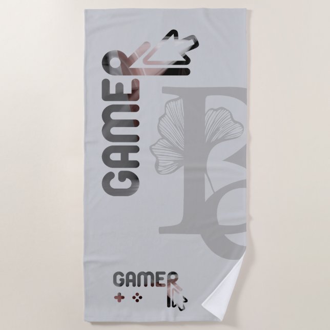Toalla de Playa GAMER Tendencia Abstracta Decoraci (Anverso)