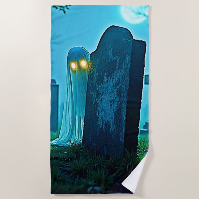 Toalla De Playa Gantasma inquietante de Graveyard Ghost (Anverso)