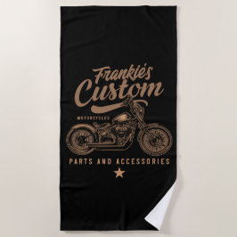 Toalla De Playa Garaje de motocicleta Bobber Personalizado de moto