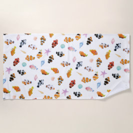 Toalla De Playa Gathering of Clownfish | Ocean Art Design