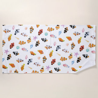 Toalla De Playa Gathering of Clownfish | Ocean Art Design