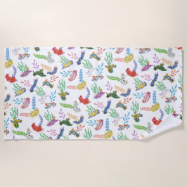 Toalla De Playa Gathering of Nudibranchs | Ocean Art Design