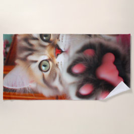 Toalla De Playa Gatitos y garras