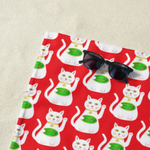 Toalla De Playa Gato Lucky Oriental