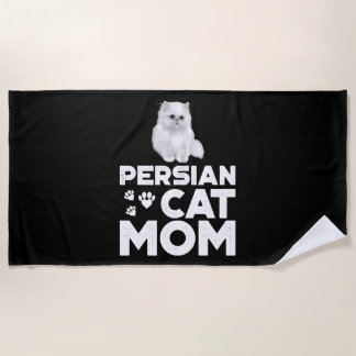 Toalla De Playa Gato Persa Mamá Camisa A Dueña De Gato Persa K