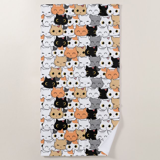 Toalla De Playa Gatos (Anverso)