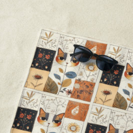 Toalla De Playa Gatos artísticos modernos de corte de mediados de