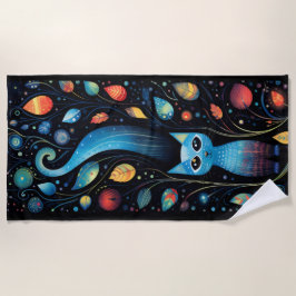 Toalla De Playa Gatos azules