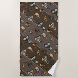 Toalla De Playa Gatos De Estudio Útiles