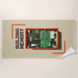 Toalla De Playa Generar disco duro geek de memoria con texto Perso