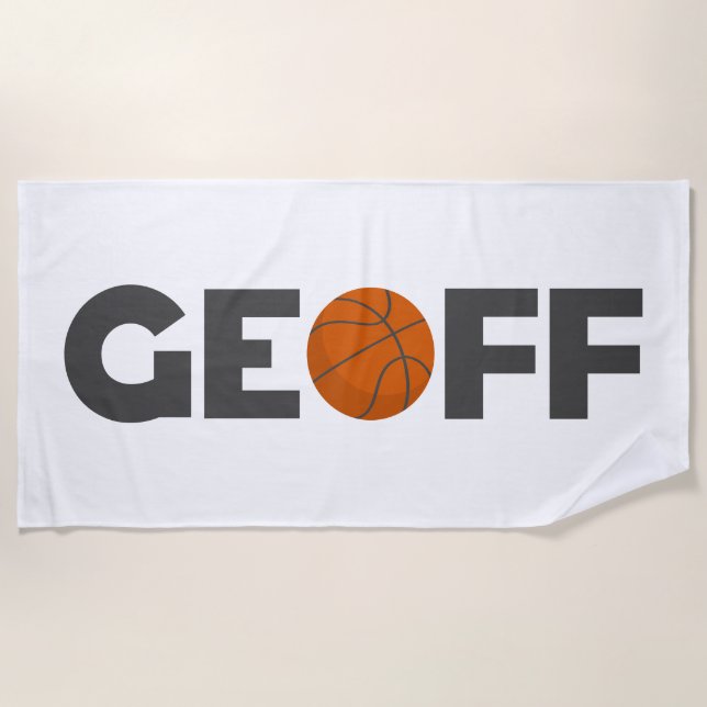 Toalla De Playa Geoff Basketball (Anverso)