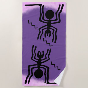 Toalla De Playa Geoglifos de Líneas de Nazca - Antigua Araña Azul