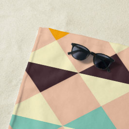 Toalla De Playa Geometric pattern overlapping diamonds & triangle