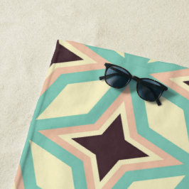 Toalla De Playa Geometric pattern with alternating dark star shape