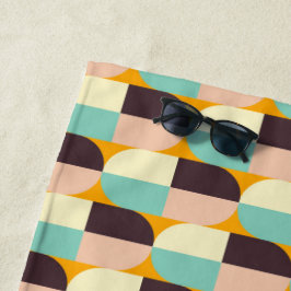Toalla De Playa Geometric pattern with overlapping half-circles