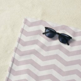 Toalla De Playa Geométrico de franja zig zag morado pastel