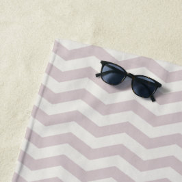 Toalla De Playa Geométrico de franja zig zag morado pastel