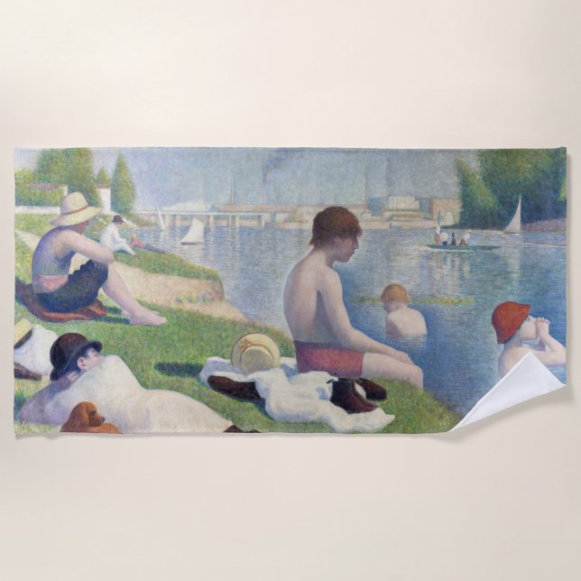 Toalla De Playa Georges Seurat - Bathers en Asnieres (Anverso)