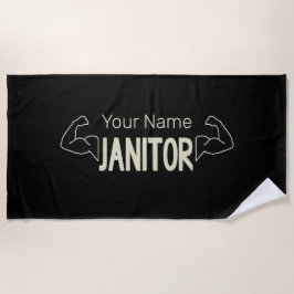 Toalla De Playa Gerente De Instalaciones De Diseño De Janitor O Cu