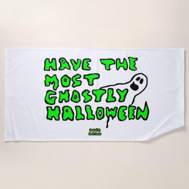 Toalla de playa Ghostly Halloween (Anverso)