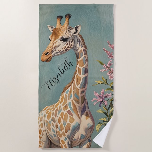 Toalla De Playa Gigante suave personalizado (Anverso)