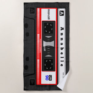 Toalla De Playa Gigantesco Cassette Personalizado