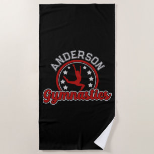 Toalla De Playa Gimnasia AÑADIR NOMBRE Gimnast Vault Floter Atlete