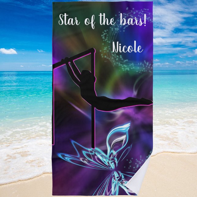 Toalla De Playa Gimnasia Estrella de mariposa de los bares persona (Subido por el creador)