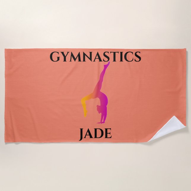 Toalla de playa "GIMNASTICS". (Anverso)