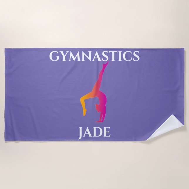 Toalla de playa "GIMNASTICS". (Anverso)