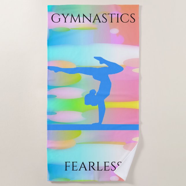 TOALLA DE PLAYA GIMNASTICS PASTEL CAMOUFLAGE BEACH TOWEL! (Anverso)