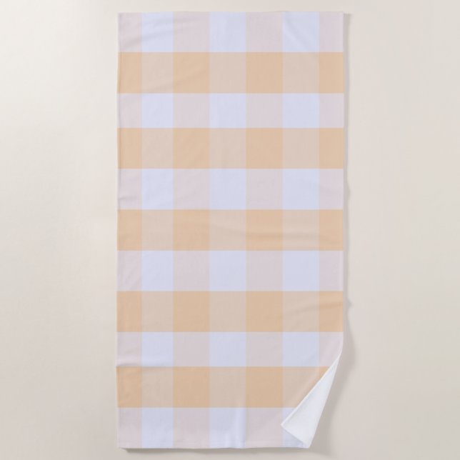 Toalla De Playa Gingham Preppy Moderno (Anverso)