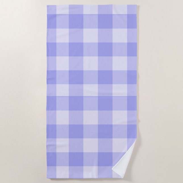 Toalla De Playa Gingham Preppy Moderno (Anverso)