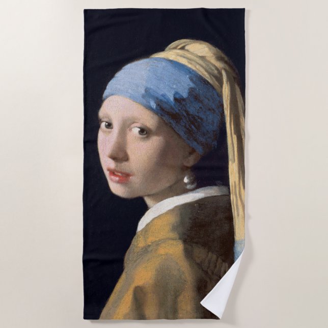 Toalla De Playa Girl with a Pearl Earring (Anverso)