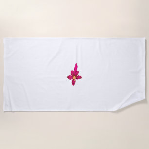Toalla De Playa Girly Design, Light Gold, Purplish Red