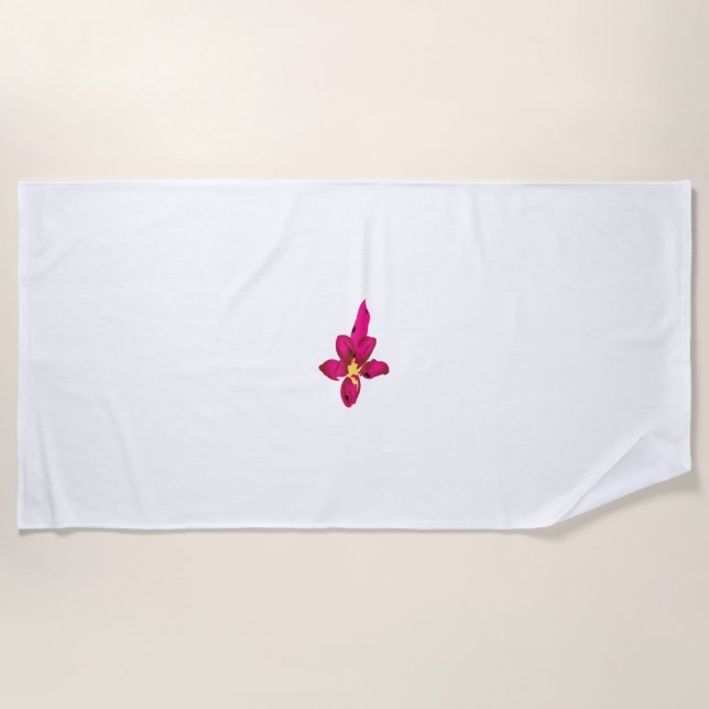 Toalla De Playa Girly Design, Light Gold, Purplish Red (Anverso)