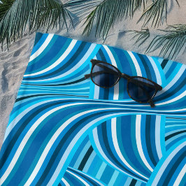 Toalla De Playa Giros de cinta azul y Verde azulada turquesa