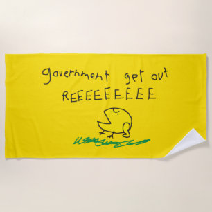 Toalla De Playa Gobierno fuera REE SNEKDERECHA Bandera de Gadsden